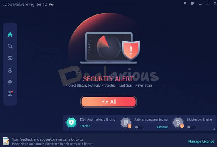 IObit Malware Fighter 12 Pro Interface