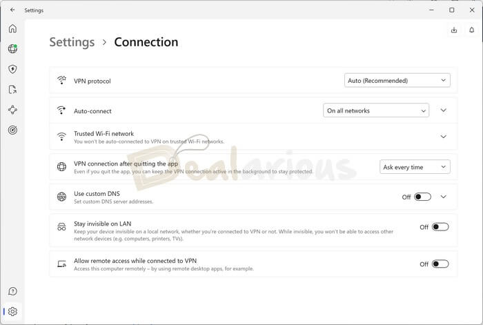 Nordvpn settings