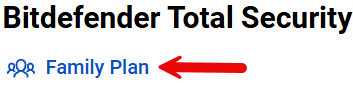 identify Bitdefender Total Security Family Plan