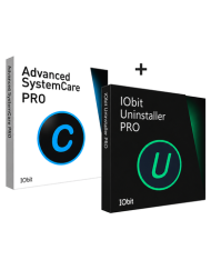 Advanced SystemCare PRO and iObit Uninstaller product boxes