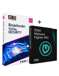 Bitdefender Total Security + Malware Fighter product box